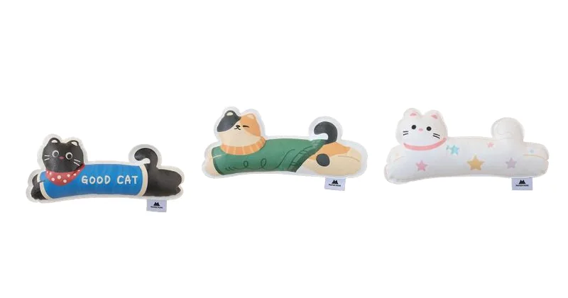Cat-Shaped Soft Toy design options, textile cover and filling