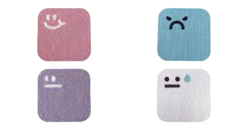 Mood Cube design options, corrugated paper