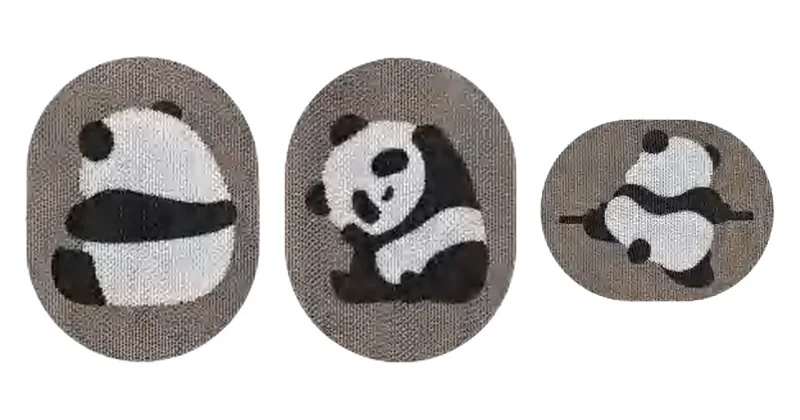 Panda design options, corrugated paper