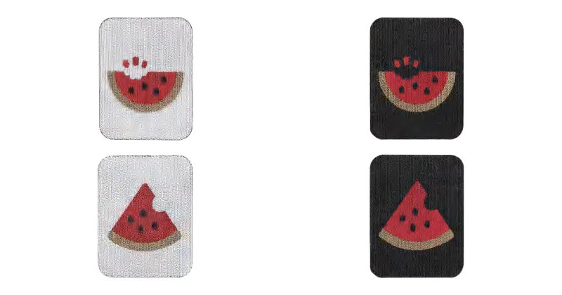 Watermelon design options, corrugated paper