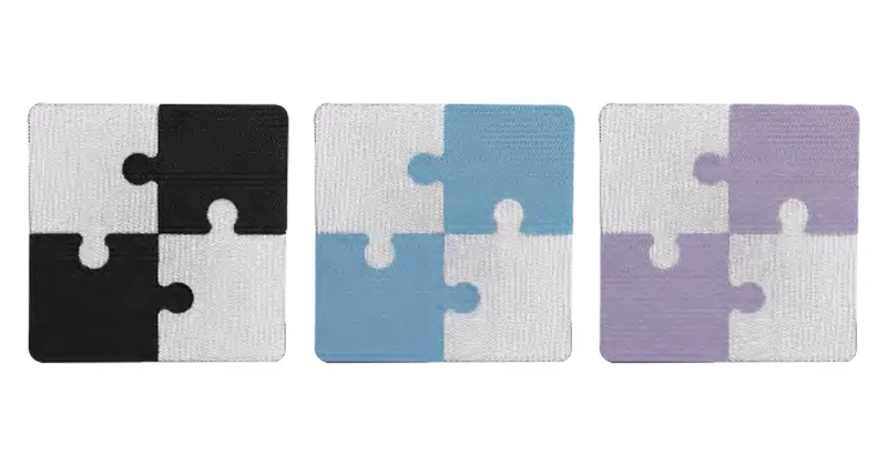 Puzzle Set (4 pcs) design options, corrugated paper