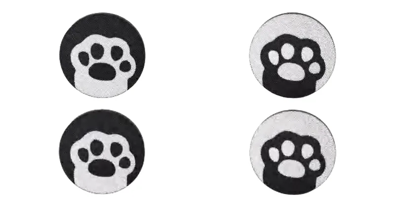Double-Sided Paw design options, corrugated paper
