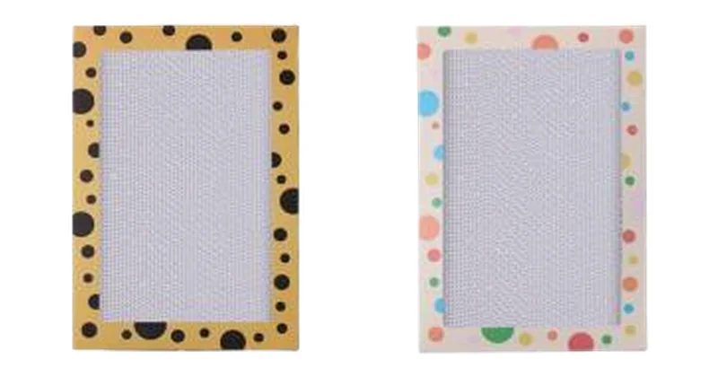 Polka Dot Box design options, double-layer cardboard frame