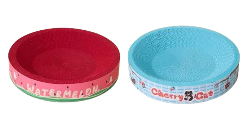 Red / Blue Round Bed design options, corrugated paper