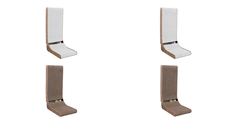 L-Shape Large design options, paper scratching face