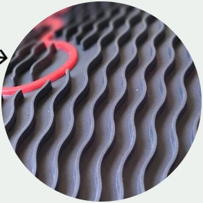 Wave texture pet mat surface reference