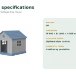 DH024 Large Outdoor Cottage Dog House dimensions and specifications