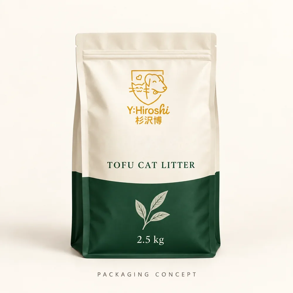tofu cat litter packaging concept