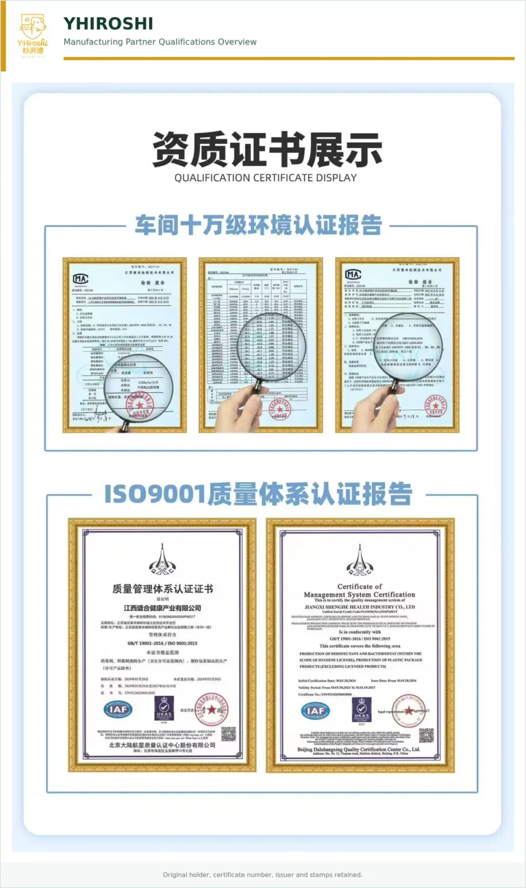 Overview of supplier qualification documents retained with original holders and document details