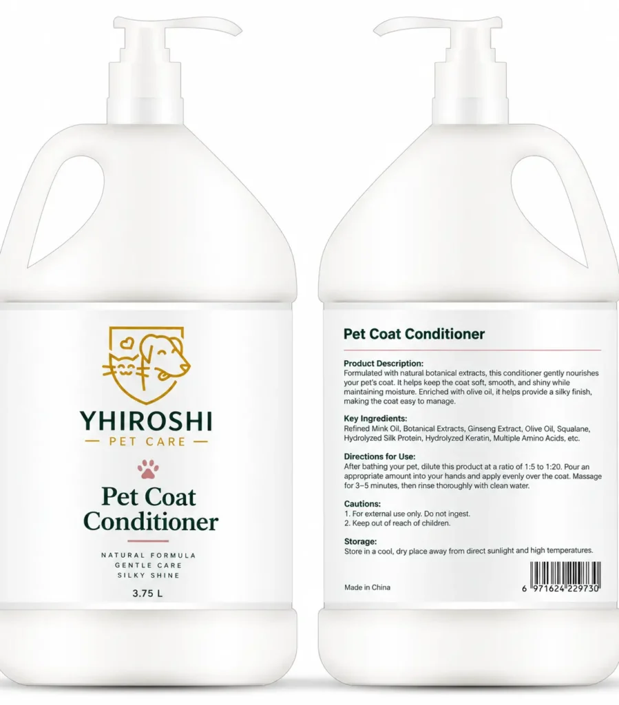 YHIROSHI Pet Coat Conditioner 3750 ml packaging