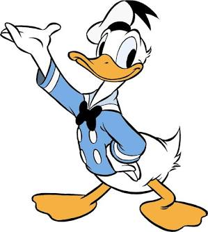 Donald Duck illustration in a blue sailor outfit