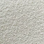 Light-coloured fine cassava-type litter granules in a close-up reference image