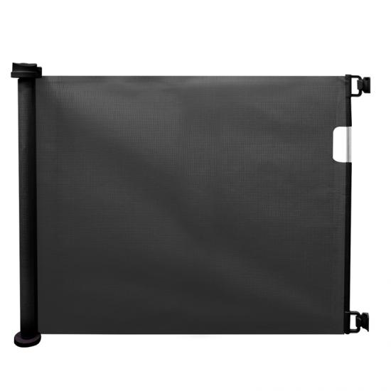 SG008 Retractable Mesh Gate - Black - complete product view