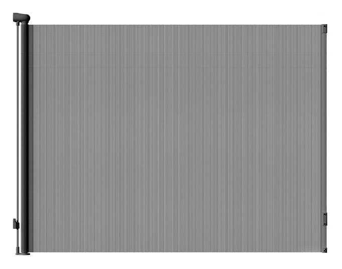 SG027 Tall-Profile Retractable Mesh Gate - Grey - complete product view